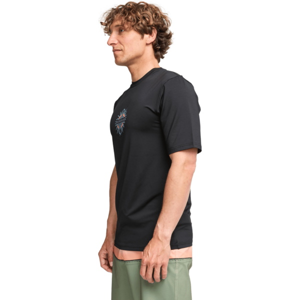 2026 Billabong Mens Solar Flare Loose Fit Short Sleeve Rash Vest EBYWR03028 - Black